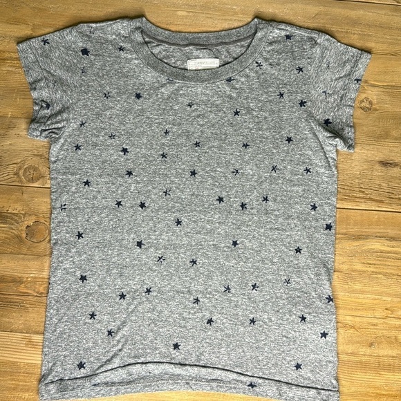 Current Elliott Lightly Distressed Tee with blue stars Size 0 - Picture 3 of 3
